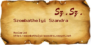 Szombathelyi Szandra névjegykártya